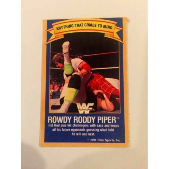 1990 WWF SuperStars Ice Cream Bars Rowdy Roddy Piper WWF (034) - Picture 1 of 2